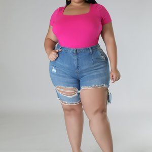 Plus Size Genette Shorts